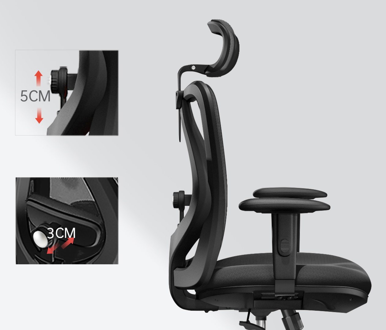 ANGEL Europa Plus – podparcie lędźwiowe 2D: regulacja góra-dół i głębokości