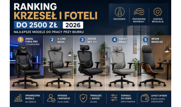 Ranking krzeseł i foteli do 2500 zł - najlepsze modele do pracy przy biurku w 2026 r.